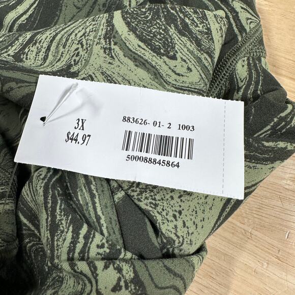 Athleta Transcend 7/8 Tight Sumi Marble Green Women's Size 3X New With Tags - Picture 7 of 11